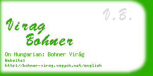 virag bohner business card