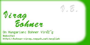 virag bohner business card